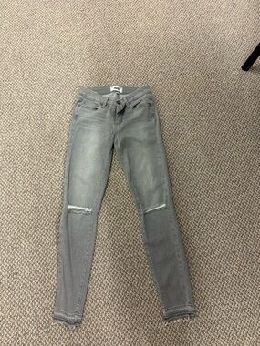 PAIGE Gray Ripped Skinny Jeans - Women's